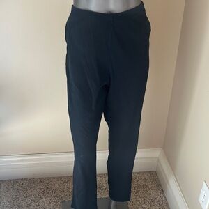 Croft & Barrow Black Straight Leg Knit Pants with Side Pockets.